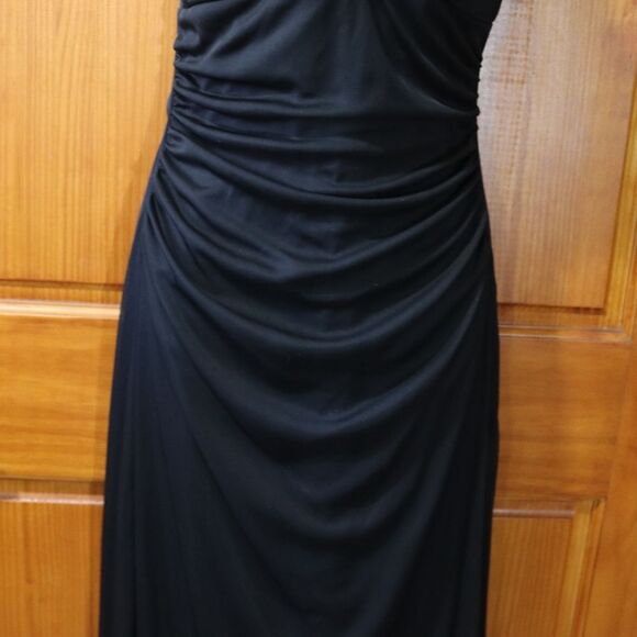 Dress Barn Y2K Black Formal Homecoming Prom Vintage Slim Dress Whimsy Goth LG - Picture 5 of 15